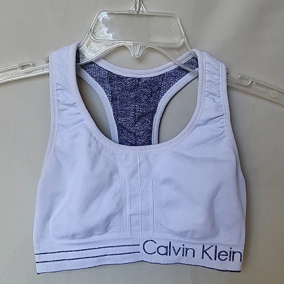 Calvin Klein Heathered Grey Reversible Performance Sports Bra - XS - Picture 5 of 9